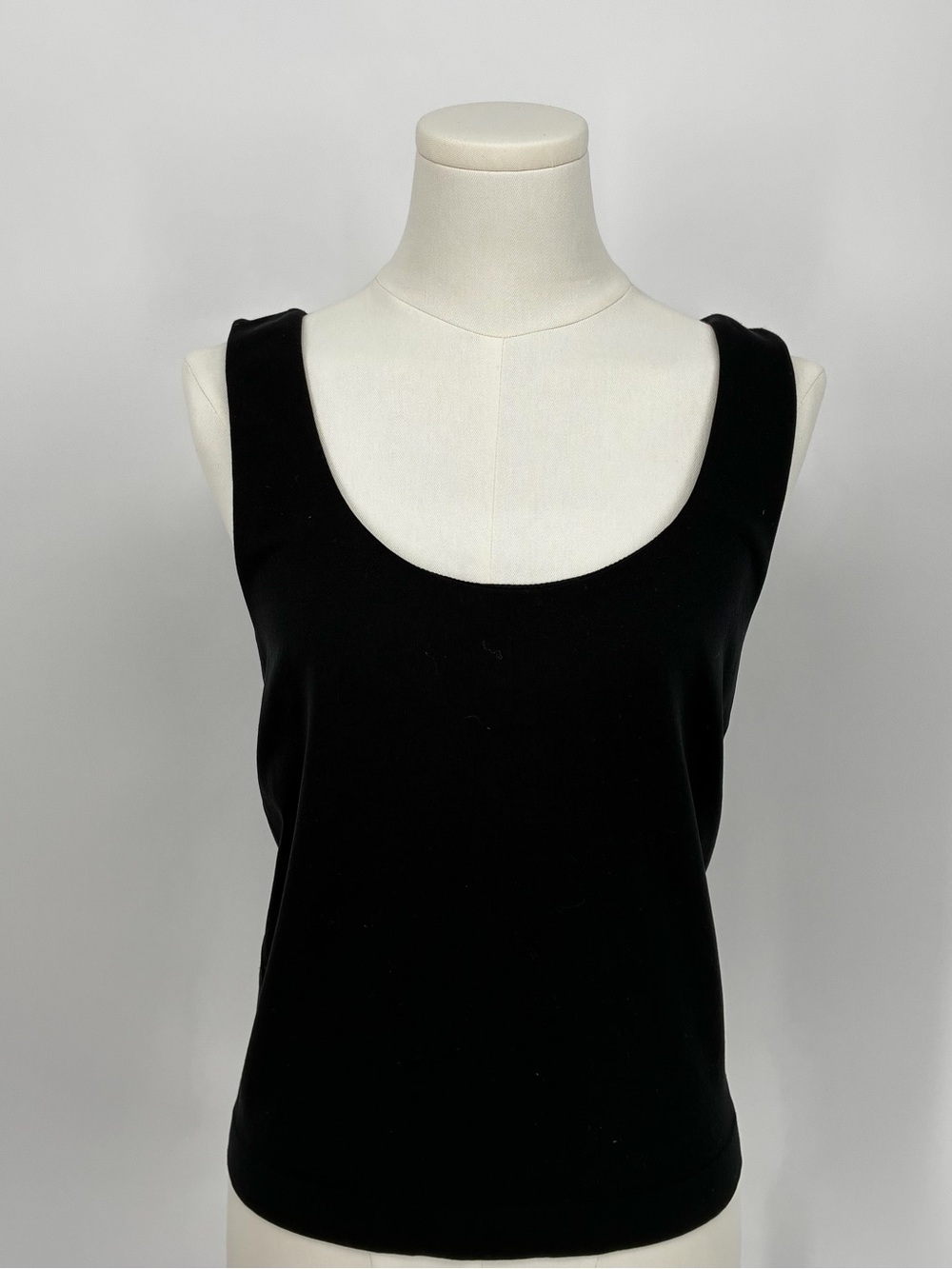 A New Day Black Double Lined Scoop Neck Smoothing Tank Top Large